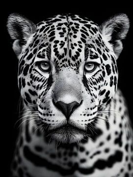Leopard - elegance and focus in black and white