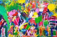 Schilderij abstract expressionisme 'Doe het op jouw manier'