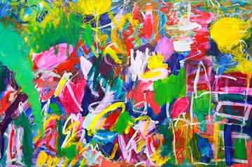 Schilderij abstract expressionisme 'Doe het op jouw manier' van Ina Wuite