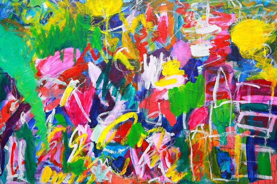 Schilderij abstract expressionisme 'Doe het op jouw manier' van Ina