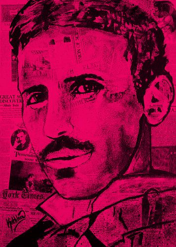 Nikola TESLA  van Kathleen Artist Fine Art