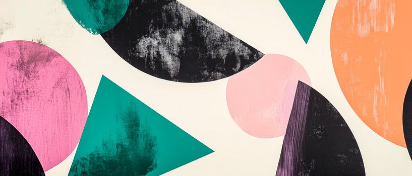 Geometrische vormen in krachtige kleuren van Poster Art Shop