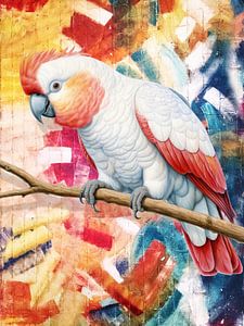 Street art Cockatoo van Marja van den Hurk