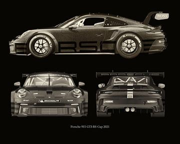 Porsche 911 GT-3 RS - Cup 2021 Seiten von Jan Keteleer
