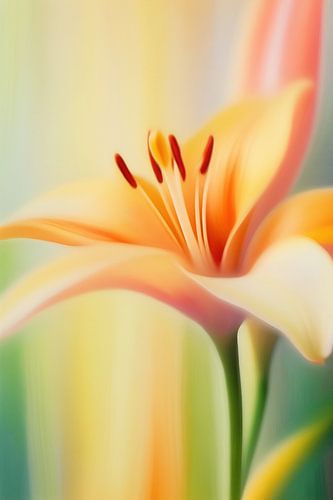 Zonnige Lelie Klassiek Canvas Schilderij