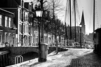 Het Herenwaltje in Harlingen, zwart/wit