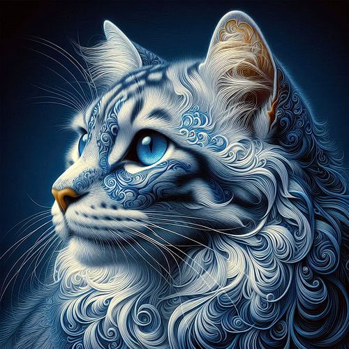 Katze mit Locken