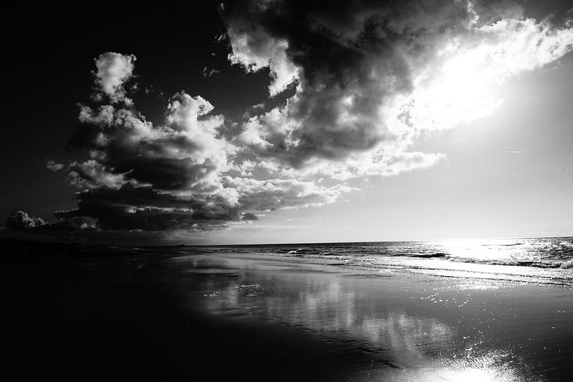 Clouds over the beach, Bergen aan Zee by Sanneke van den Berg