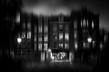 Cafetje Het bruine paard an der Prinsengracht - schwarz-weiß