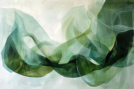 Abstracte groene vormen - Moderne kunst van Poster Art Shop