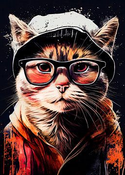 hipster kat Ruby #kat van JBJart Justyna Jaszke