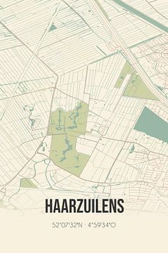 Vieille carte de Haarzuilens (Utrecht) sur Rezona