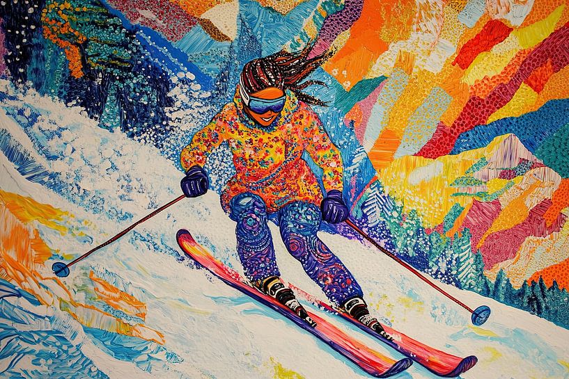 Ski painting | Skiing by OMG Art