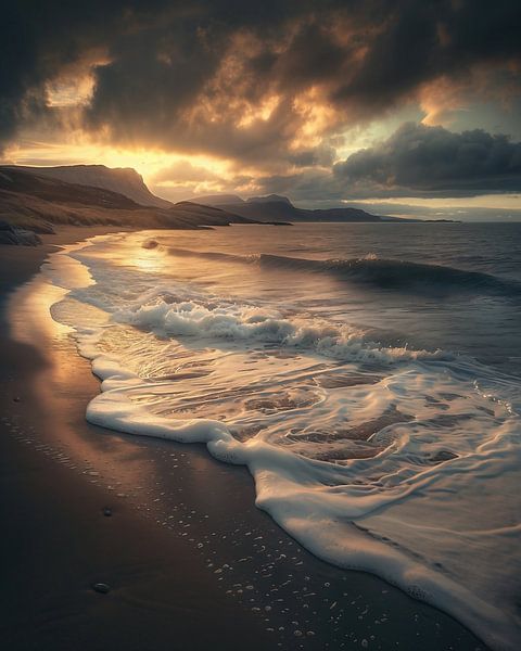 Betoverend lichtspel in de natuur van fernlichtsicht