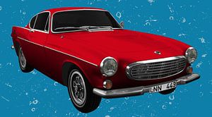 Volvo P1800 en rouge & bleu