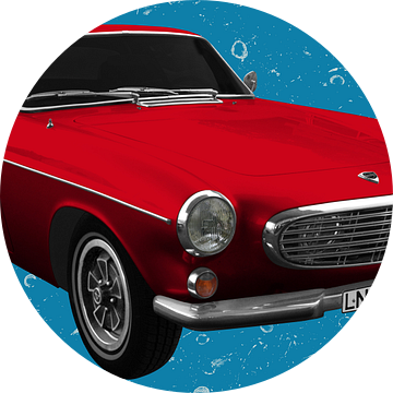Volvo P1800 in rood & blauw