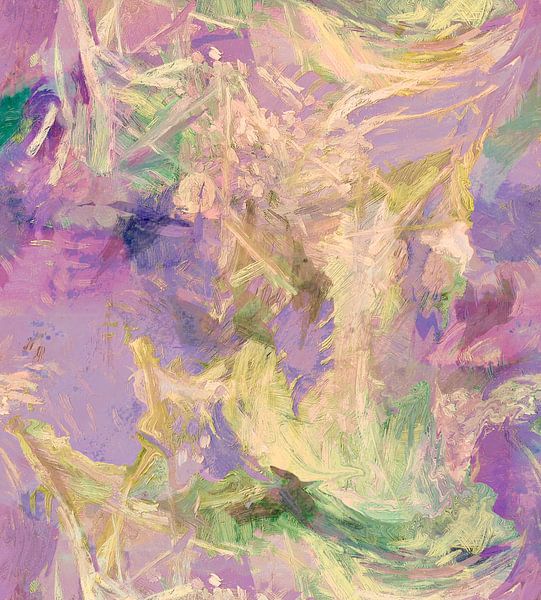 Skandinavische Pastellmalerei Expressionismus Abstrakt von FRESH Fine Art