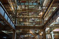 A exhibition in a factory
