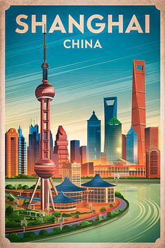 Shanghai, China. van Poster Art Shop
