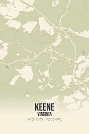 Vintage map of Keene (Virginia), USA. by Prints of Place