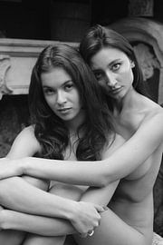 Two beautiful naked women in the garden 2 by PH-otographer