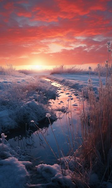 Goldene Stunde im Winter von fernlichtsicht