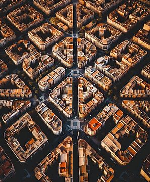 Barcelona van bovenaf van fernlichtsicht