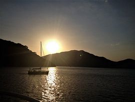 Sunset at sea by Sharon vD