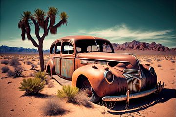 Verlatenheid in de Arizona Woestijn: de verroeste auto van Vlindertuin