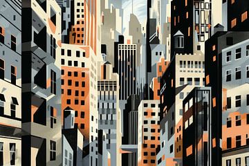 Abstract city by Poster Art Shop