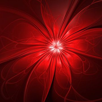 Abstract Red Flower van gabiw Art