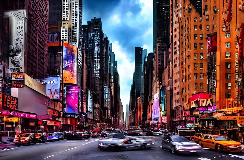 Belebte Straße in New York von Renato Daub