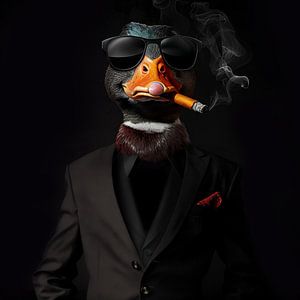 Ente mit Zigarre und Sonnenbrille