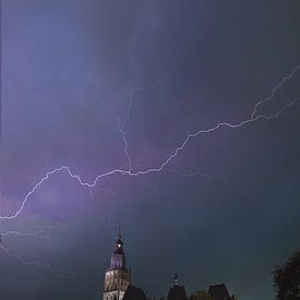 Storm boven Zutphen van Arnold van Rooij