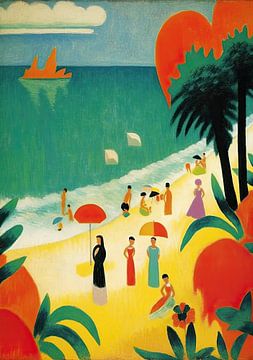 Plage Mer Maritim Poster Impression d'art murale Art mural sur Niklas Maximilian