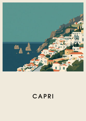 Capri – Reiseposter Mid-Century