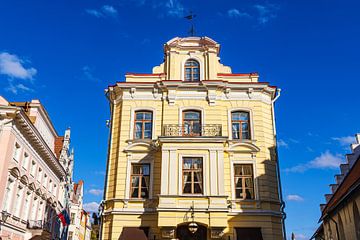 Blick auf historische Gebäude in der Altstadt von Tallinn, Estl