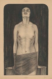 Simon Moulijn, Stehende Frau mit entblößtem Oberkörper, Vampir, 1916 von Atelier Liesjes