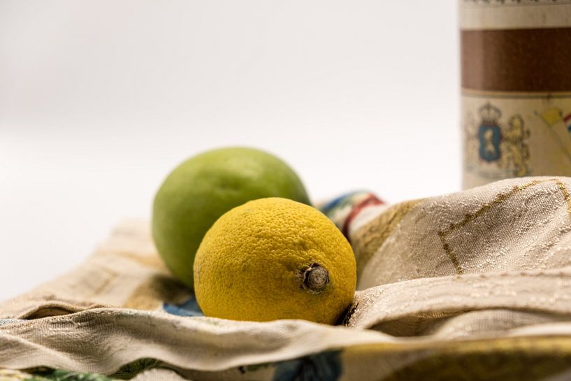 Still life with lemon and green apple by Idema Media
