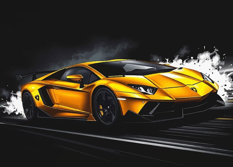 Lamborghini Aventador Golden Dark par MIROKKU