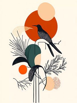 Vogel bij zonsondergang van haroulita
