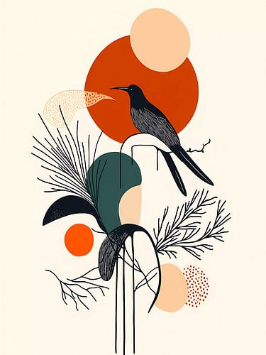 Vogel bij zonsondergang