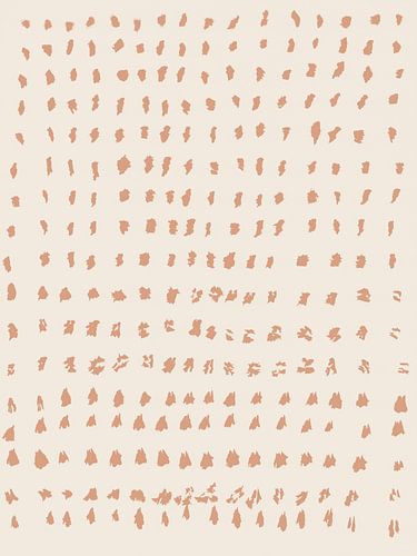 Wabi-sabi abstracte kunst in brons op beige