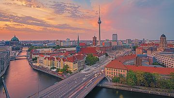 Zonsondergang in Berlijn