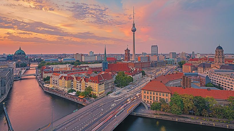 Sunset in Berlin by Henk Meijer Photography