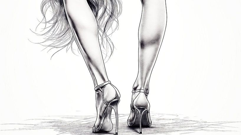 Beine in High Heels von Frank Heinz