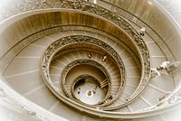 Staircase, spiral staircase at the Vatican Museum, Rome, Italy
