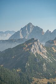 View of the Kellenspitze in the Tannheim Mountains