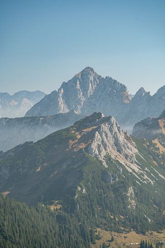 Uitzicht op de Kellenspitze in het Tannheimergebergte