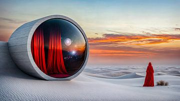 Het gordijn van de kosmos van Klaus Tesching - Art-AI